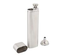 Respicefinem Hip Flask And Cigar Tube Sealing Copper Prevent Leakage Of Water Ideal For Travel Two Tubes Stainless Steel Design Comfortable To Hold Suitable For 43 64Inch 17Mm Ciga