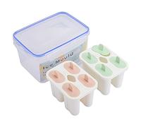 Respicefinem Household Food Grade PP Ice Cream Mold Sealing Box Kits With Lid Ideal For DIY Ice Cream And Pudding In Home Kitchen 3 3L Box With Buckle 12Pcs Ice (2.2L buckle box with 8 ice molds)