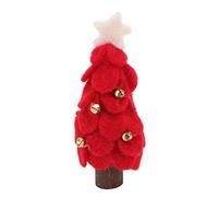 Respicefinem in lana in feltro decorazioni per alberi di Natale in lana premium sentita ideale per il negozio di scuole e le decorazioni di appartamenti piccole dimensioni con (Rosso)