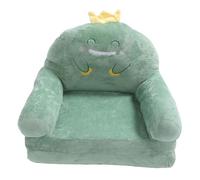 Respicefinem kids divano di divano cartone animato green dinosauro pieghevole maniglia larga sedia morbida traspirante per bambini per la lettura rilassante addormentata 2 pieghe (Plegar por la mitad)