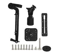 Respicefinem Kit base per ecoscandaglio Supporto elettronico marino con braccio di bloccaggio in acciaio inossidabile Staffa di montaggio per trasduttore con forza di bloccaggio