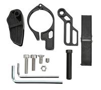 Respicefinem Lebycle - Protezione universale per catena per mountain bike, realizzata in lega di alluminio e nylon per tubo di supporto diametro 31,8-34,9 mm riduce la caduta della catena e (nero)