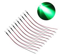 Respicefinem Lights Emitting Diodes High Brightness And Long Service Life For Decoration These 5Mm Prewired Electronic Light Diodes Can Be Powered By 5 12V With 120 Degree Beam Ang (Green Light)