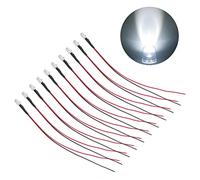Respicefinem Lights Emitting Diodes High Brightness And Long Service Life For Decoration These 5Mm Prewired Electronic Light Diodes Can Be Powered By 5 12V With 120 Degree Beam Ang (White Lighting)