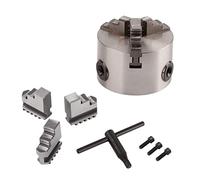 Respicefinem Mandrino Per Tornio Autocentrante A 3 Griffe Diametro 80 Mm Con Foro Passante Grande Ideale Per Lavorazione Del Legno Artigianale E Progetti Di Tornitura Complessi Con Prec