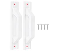 Respicefinem Maniglia per porta scorrevole in lega di alluminio Punchless moderna e minimalista maniglia per porta per cassetto dell'armadio dell'armadio della stalla (Bianca)