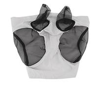 Respicefinem Maschera a mosca a cavallo con orecchie Protezione del viso elastico in maglia traspirante per cavalcare Equestri tutti i cavalli rosa rossa (Grigio)