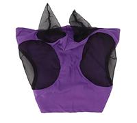 Respicefinem Maschera a mosca a cavallo con orecchie Protezione del viso elastico in maglia traspirante per cavalcare Equestri tutti i cavalli rosa rossa (Viola)