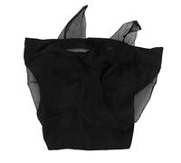 Respicefinem Maschera a mosca a cavallo con orecchie Protezione del viso elastico in maglia traspirante per cavalcare Equestri tutti i cavalli rosa rossa (Nero)