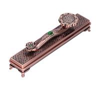Respicefinem metal incenso bastone di incenso antico per la decorazione con un unico design di cultura antica ideale per la raccolta dell'uso quotidiano nelle case degli hotel e (Bronzo rosso)