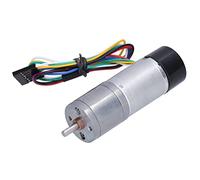 Respicefinem Motore con Riduttore a Corrente Continua Encoder, misurazione della velocità, Feedback, Bobina in Metallo e Rame Stabile per Auto, elettrodomestici, Robot e (DC12V 35rpm)