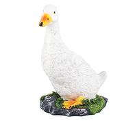 Respicefinem Outdoor Simulation White Duck Statue Landscape Sculpture For Courtyard Garden Decoration Vivid Shape Exquisite Workmanship Waterproof Sunscreen Advanced Environmental