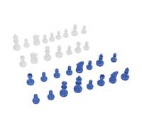 Respicefinem Pezzi degli Scacchi Solo 32 PS Sostituzione in Plastica Mini Pezzi degli Scacchi Figurine con Re da 49 mm di Altezza Parti degli Scacchi Leggere e Portatili per (Blu)