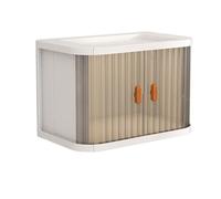 Respicefinem Pieghevole Desktop Scatola di Stoccaggio Con 2 Vie Porta Di Rotolamento Impilabile Ampia Capacità Organizzatore Contenitore Per Trucco 2 Pz 26.8x16.3x36.4cm (1 PCS (26.8x16.3x18.2cm))