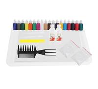 Respicefinem Pigmento ad acqua per marmorizzazione su carta, strumento artistico, formato A4, 18 colori, 20 ml, pigmento minerale ideale per l'educazione precoce, interazione tra genitori e figli