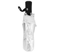 RESPICEFINEM Portable alla moda trasparente Automatico a tre volte ombrello di pioggia pieghevole ideale per attività esterne che offrono operazioni una mano Premium Mater
