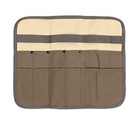 Respicefinem Portable Canvas Camping Cookware Storage Bag with Multiple Compartments for Outdoor Picnic BBQ RV Travel and Kitchen Organization