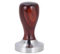 Respicefinem Pressino per caffè acciaio inossidabile a base piatta da 58 mm con manico ergonomico in legno per la preparazione di caffè espresso in ufficio a casa