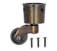 Respicefinem Round Cup Caster Zinc Alloy Vintage Matt Exquisite Sturdy Stable Silent Wheel Dia Swivel Retro Fashion For Furniture And DIY Projects Suitable For Piano L