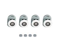 Respicefinem rulli per le porte della doccia corridori superiori con 304 ruote in acciaio inossidabile e nylon per porte scorrevoli in vetro da 5 mm da 6 mm in sagose e cabine a (Single round)