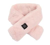 Respicefinem Sciarpa riscaldata elettrica a tre livelli di riscaldamento scaldacollo morbido peluche lavabile per le attività all'aperto invernali ideale per amici e famiglie che amano (Roseate)