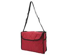 Respicefinem Sedia a rotelle Borsa portaoggetti Premium in cotone trapuntato grande capacità ideale per sedie a rotelle scooter e carrelli vino rosso (Vino rosso)
