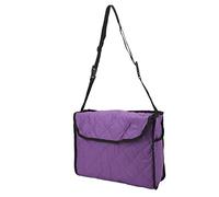 Respicefinem Sedia a rotelle Borsa portaoggetti Premium in cotone trapuntato grande capacità ideale per sedie a rotelle scooter e carrelli vino rosso (Viola)