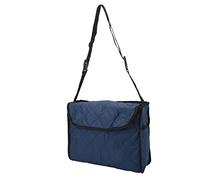 Respicefinem Sedia a rotelle Borsa portaoggetti Premium in cotone trapuntato grande capacità ideale per sedie a rotelle scooter e carrelli vino rosso (Blu navy)