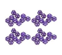 Respicefinem Set di dadi poliedrici da 40 pezzi con numeri trasparenti a 12 facce e dadi per giochi interattivi che insegnano attività ricreative e materiale scolastico Pla (Viola)