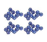 Respicefinem Set di dadi poliedrici da 40 pezzi con numeri trasparenti a 12 facce e dadi per giochi interattivi che insegnano attività ricreative e materiale scolastico Pla (Blu)