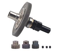 Respicefinem Set di Ingranaggi in Metallo Adatto per arrma senton 1/10 Granito Grande Roccia vorteks tifone e Altre Auto RC con Lega di Alluminio e Costruzione Acciaio temprato. (Nero)