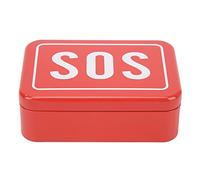 Respicefinem SOS Box Contenitore per Attrezzatura di Emergenza per Attrezzatura di Sopravvivenza e Kit Salvavita Cassetta degli Attrezzi Self Service in Acciaio Inossidabile Rosso
