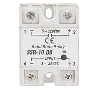 Respicefinem SSR-10 DD 10A 5-220VDC Solid State Relay High Speed Anti Vibration Long Life Compact for Industrial Automation Process