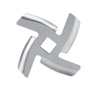 Respicefinem Stainless Steel Meat Crusher Mincer Plate Blade Cutter Parts Strong Sharp Safe for Household Meat Grinding 46mm (46mm long, small blade)