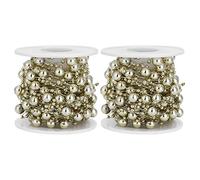 RESPICEFINEM STARS perle perle perle ghirlanda elegante design a due stelle a cinque puntate materiale ideale per la decorazione natalizia del bouquet da sposa da sposa da sposa 2 (10m/volumen)