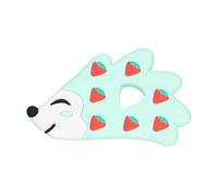 Respicefinem Teether per Bebè in Silicone Protettivo Forma di Fragola Protezione Orale con Trame Convesse e Concave per Alleviare il Prurito delle Gengive e Sviluppo Visivo Colore