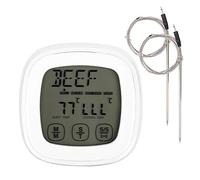 Respicefinem Termometro digitale per barbecue touch screen con funzione di temporizzazione per grigliare e arrostire carni come manzo, pollo, maiale, tacchino