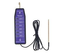 Respicefinem Tester per Recinzione Elettrica 6 Indicatori Luminosi Misuratore di Tensione Portatile Impermeabile da 2000 V a 12000 V per Uso in Giardino Domestico Fattoria
