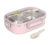 Respicefinem Thermal Insulation Stainless Steel Lunch Box with Leak Proof Design 304 Food Grade Material for Students Transparent Pink Bird Style (Transparent Pink Bird)
