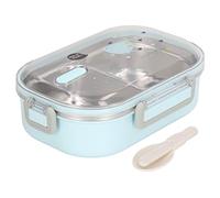 Respicefinem Thermal Insulation Stainless Steel Lunch Box with Leak Proof Design 304 Food Grade Material for Students Transparent Pink Bird Style (Transparent Blue Fish)