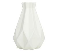 Respicefinem Vaso per fiori in plastica infrangibile geometrica in stile minimalista, effetto ceramica, vaso decorativo per soggiorno, tavolo, decorazioni per la casa, decorazione