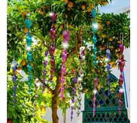 Respingente per uccelli alimentato dal vento e colorato, adatto per balcone, giardino e fattoria - Questo respingente a spirale riflettente può ruotare a 360° con funzione riflettente, design impermea