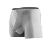 Respirare facilmente in questi boxer da uomo in seta ghiaccio con uno speciale design a sacchetto (2XL grigio chiaro)