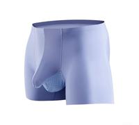 Respirare facilmente in questi boxer da uomo in seta ghiaccio con uno speciale design a sacchetto (4XL blu)