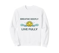 Respirare profondamente Vivere pienamente - Mindfulness Yoga Yogis Mantra Felpa