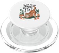 Respirare Stretch Fingere Tutto è Fine Cat Yoga PopSockets PopGrip per MagSafe