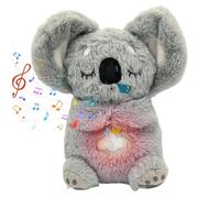 Respiro animale ripieno, 5 livelli che respirano regolabile compagno di sonno di koala con luci musicali sensoriali, animale imbottito di koala carino con orecchie mobili, sollievo ansia koala plush