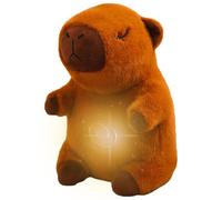 Respiro Capybara Plushing - Giornale di peluche rilassante con musica calmante e leggera luce notturna | Mozione ritmica regolabile Aiuto per il sonno per bambini, peluche per il sollievo d'ansia per