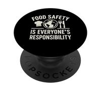 Responsabilità della sicurezza alimentare | Regalo per la sicurezza sul posto di lavoro e sulla casa PopSockets PopGrip Adesivo