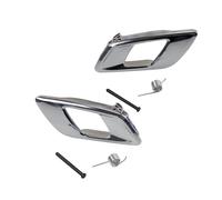 RESPUNEKBAH Maniglia Interna Per Portiera Auto, Finitura Grigia E Nera, Per Ford Per Ranger T6 2012-2021 Ed Per Everest 2015-2021(1 Pair Chrome)